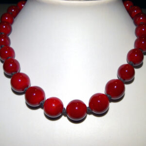 Collane in Vetro di Murano trenta perle colore rosso